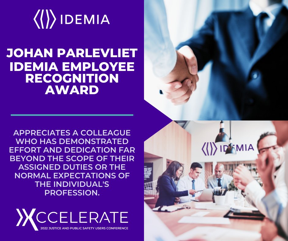 Idemia_NA's tweet image. This year’s #IDEMIAUsersConference will feature four awards submitted by YOU to recognize YOUR colleagues, peers, and team members. See the list down below and nominate here: bit.ly/3HFHMyc

#InnovationthatXCCITES #IDEMIA #Awards #UsersConference