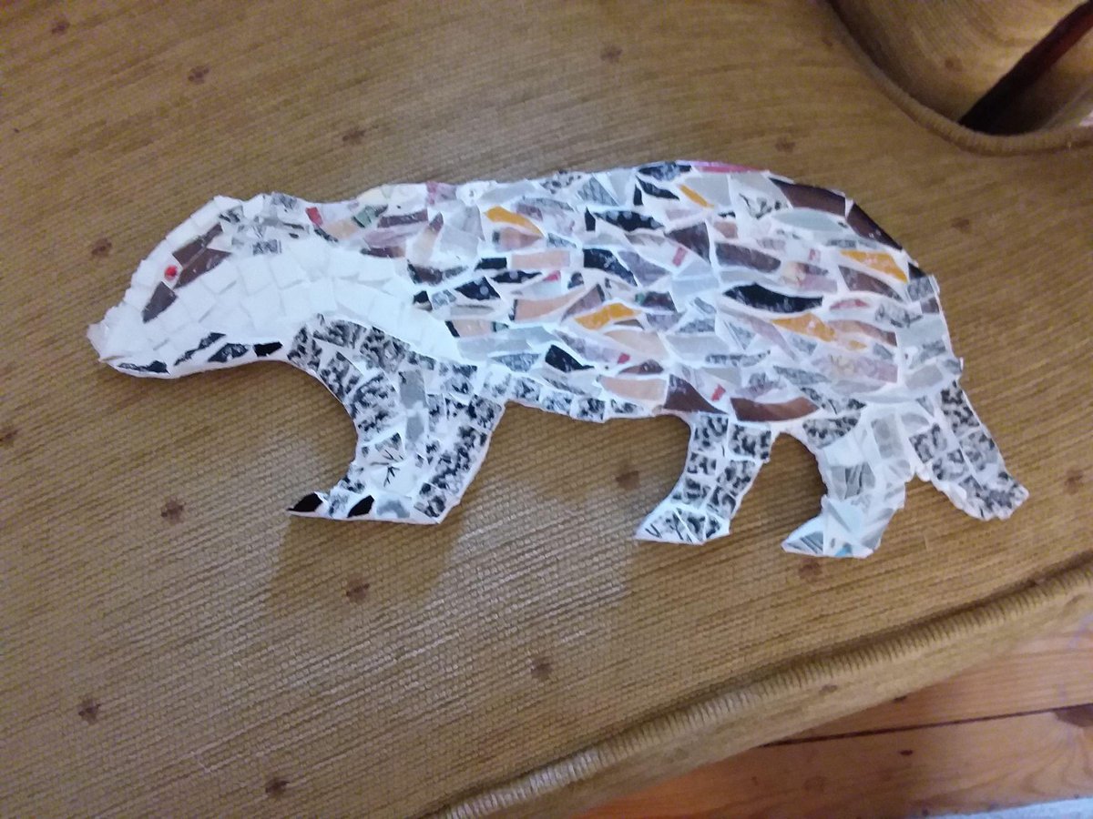 Todays featured artist, is maker Ethel Trigg.

"My art is made from recycled china and jewellery. It depicts animals, birds and flowers. I also make mirrors using, where possible recycled mirrors and china.."

To read more of Ethel and other makers, visit: bridge-arts.org/artists/