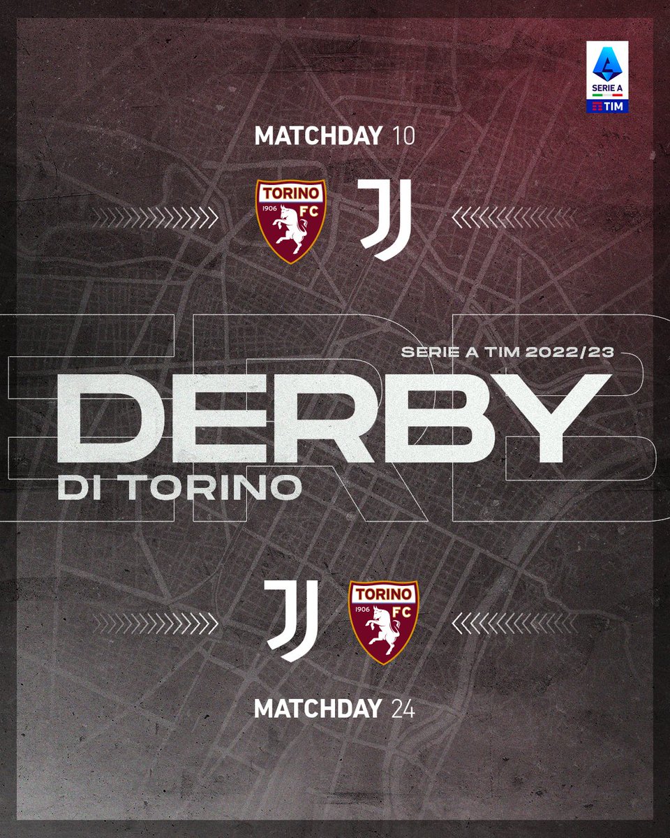 Derby di Torino 22/23 🗓️🔥 

#SerieATIM 💎 #WeAreCalcio https://t.co/ljAt8qet4r