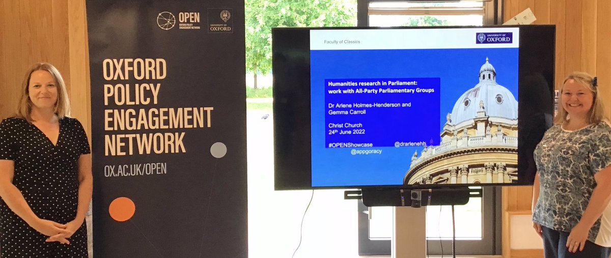 ProfArleneHH's tweet photo. @oxpolicyengaged Thanks so much to @appgoracy @voice21oracy for such a lively and encouraging session about engaging with #Parliament at @chch_oxford today. As a #Policy #Leader, I am committed to building #policy #engagement capacity in fellow #Humanities researchers. @ahrcpress @britishacademy_ https://t.co/S5q8wdG8X3