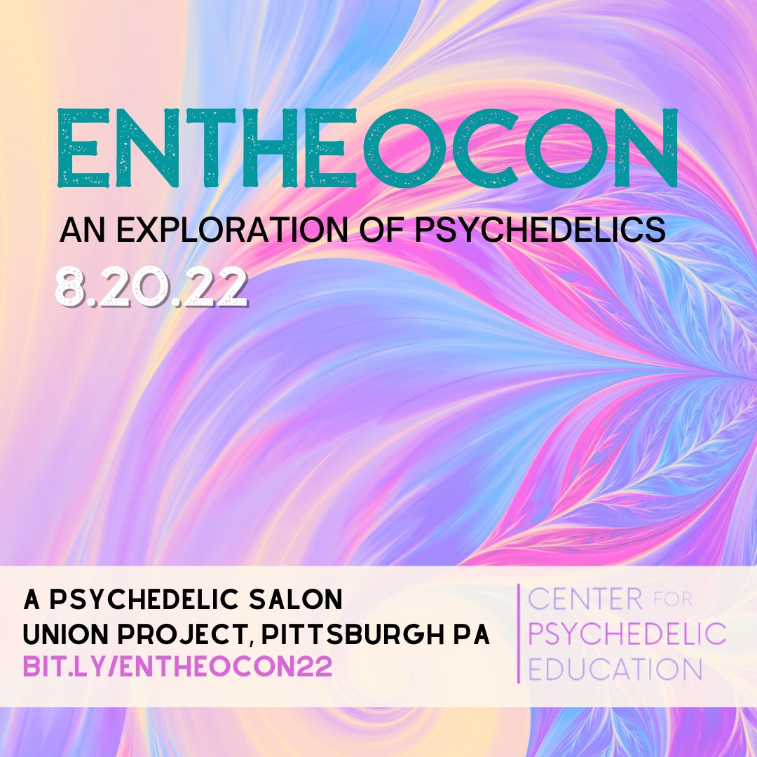 Mark your calendars now for #Entheocon, a psychedelic salon in #Pittsburgh, on 8/20 at @unionprojectpgh. This is a unique opportunity to learn about #psychedelics + ask questions of leaders in the community while participating in thoughtful discussions. 
eventbrite.com/e/316836766297