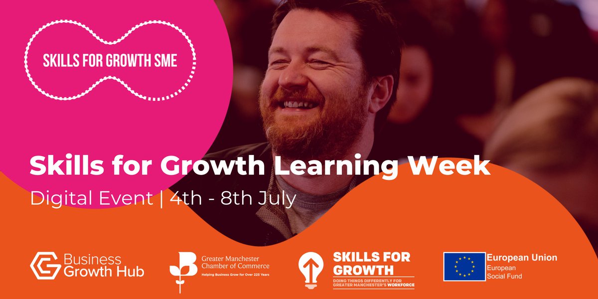 SkillsGrowthSME's tweet photo. You're invited to #SkillsForGrowthGM Learning Week, 4-8 July, to explore #GMSkillsMap and meet the training providers delivering fully funded #ShortCourses and #Apprenticeships as part of the wider skills support programme.

Find out more and sign up here: https://t.co/mPpinF3bfO https://t.co/WOyeOybHjX