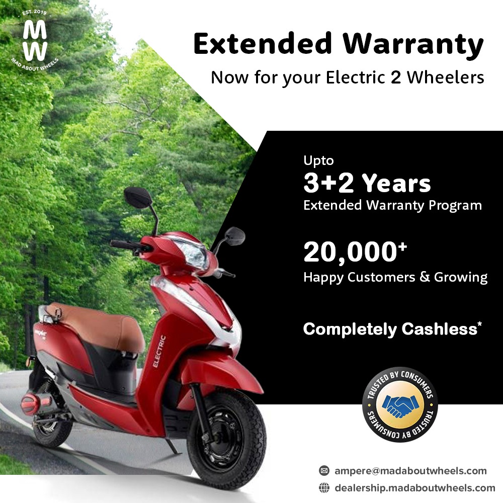 madaboutwheels_'s tweet photo. With our first OEM, we have crossed 20000 satisfied customers ….

Aim to 50k now.

#leadthechange #ampere #extendedwarranty #customerexperiences #cashless #ElectricVehicle https://t.co/87sts61eqi