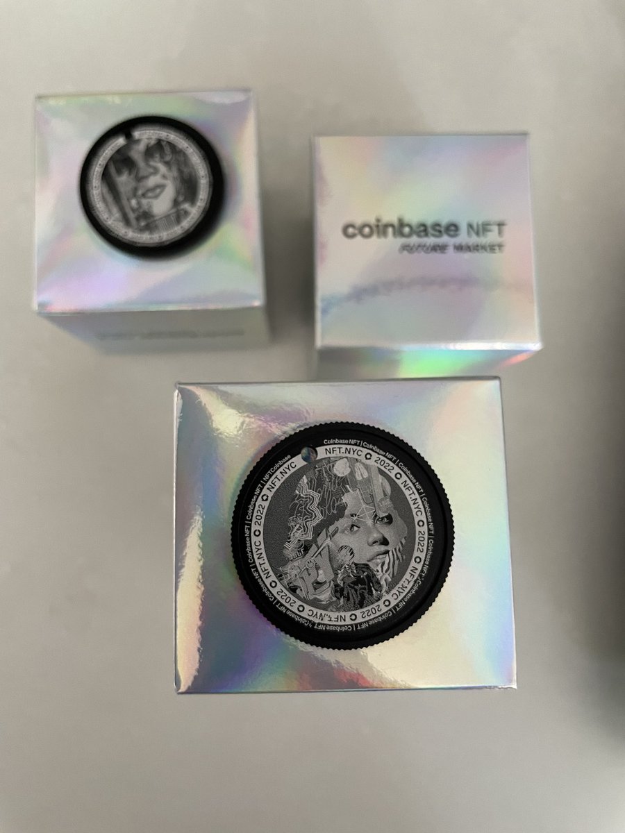 Got my <a href="/Gemma_NFT/">GEMMA by Tristan Eaton</a> and Obey Gemma minted into coins. #coinbasenft #futuremarket #NFTNYC2022