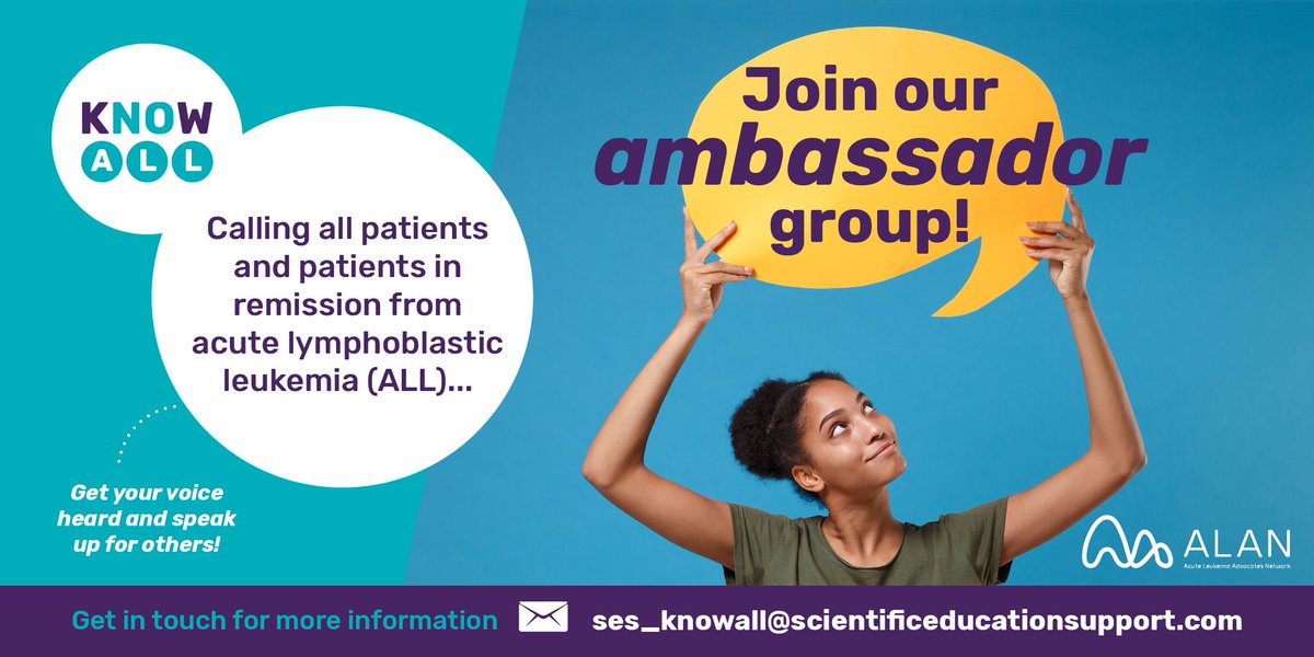 📢Know ALL is steered by an ambassador group of patients, caregivers, patient advocates, and healthcare professionals. We’re on the lookout for a new ambassador member! 👀