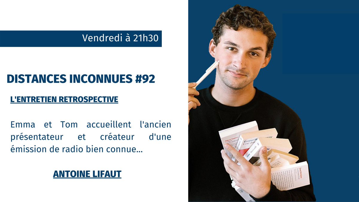 DInconnues's tweet photo. EMISSION SPECIALE - LA DERNIERE
Séquence émotion : retour sur la création de Distances Inconnues ! Et qui de mieux pour en parler que son créateur : @alifaut !
Retrouvez-le sur https://t.co/01LpJh5Vbe à 21h30 ! https://t.co/xgIdoHRemU