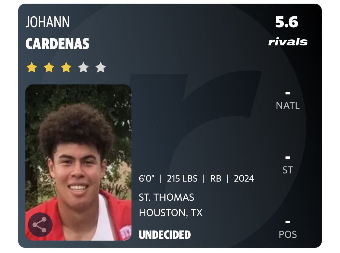 I’m truly blessed to be ranked a 3⭐️by <a href="/Rivals/">Rivals</a>! <a href="/247Sports/">247Sports</a> <a href="/On3sports/">On3</a> <a href="/BenjaminGolan/">Ben Golan</a> <a href="/JohnsonJarret/">Jarret Johnson</a>