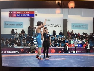 Cole Han-Lindemyer is 2-0 at the Pan American Games in Argentina! He has wrestled a combined 65 seconds in his 2 matches!