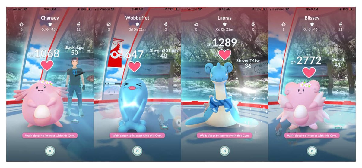 agraphicos's tweet photo. @123ff15 @NianticHelp @PokemonGoApp Thank you. I will consider your help, but I also want to respect your time and energy. The issue is this person has 2 friends and an alt so they put a stronghold on the gym. I once took an hr just to see how far they'd go and I think they berried one Mon up to 40 times. https://t.co/cCTPJCPDJI
