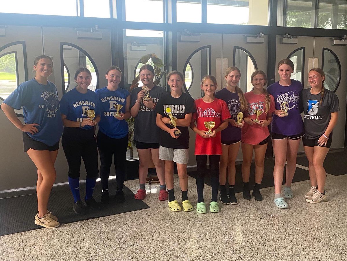 Such a great week at Bensalem Softball Camp. Congrats to our Base Running, Hitting, Gold Glove and MVP winners. Can’t wait to see you all back next year!