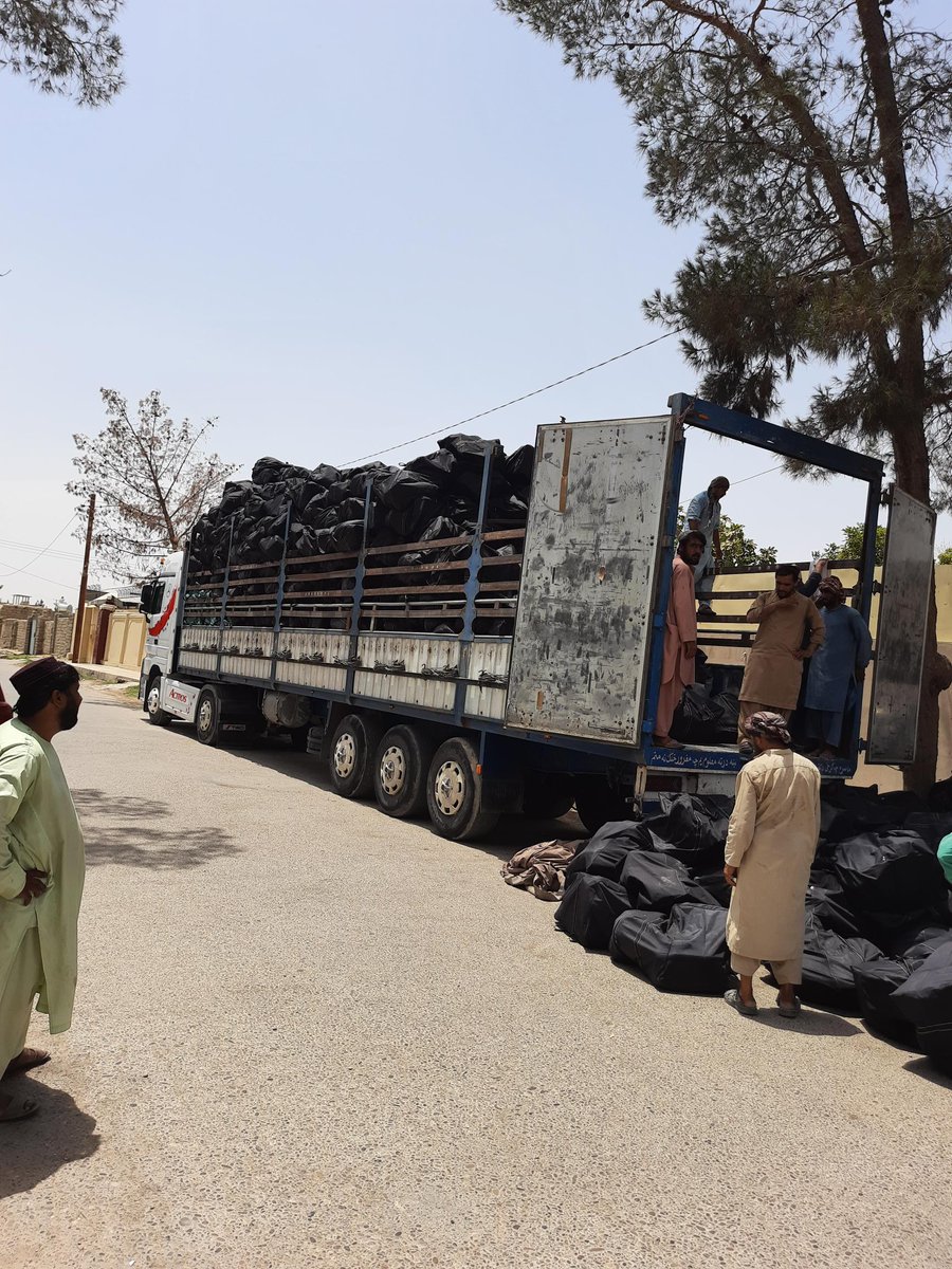 RESCUEorg's tweet photo. Update from #Afghanistan ↓

IRC staff are loading trucks to send supplies urgently to areas impacted by the earthquake. The 24-hour journey is extremely challenging. The affected areas are remote. Roads are damaged and slippery from heavy rains. https://t.co/ixmRKu93Dz