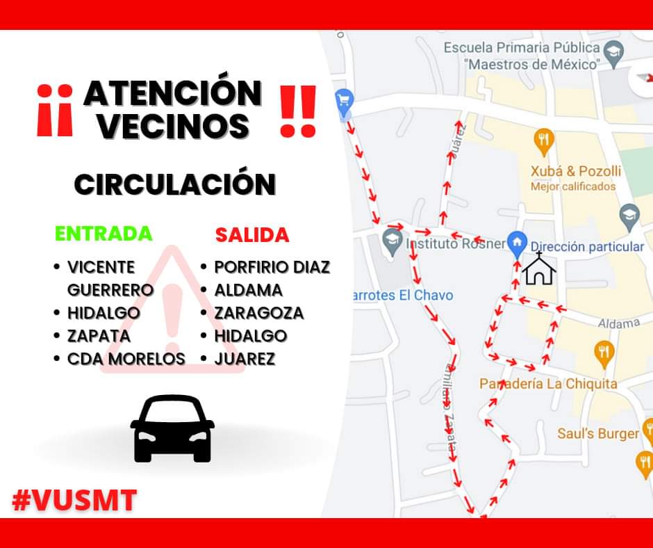 ‼️ULTIMO AVISO‼️

El día de ayer vecinos de la zona centro se reunieron para acordar que la vialidad del #CENTRO, sea de un SOLO SENTIDO ➡️ con el objetivo de fluir la vialidad. 

@AlcCuajimalpa
<a href="/CuajimalpaSeg/">Seguridad Ciudadana Cuajimalpa.</a>
#SanMateoTlaltenango
#Compartir