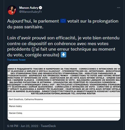 C’est bien ballot toutes ces erreurs coordonnées quand même, parce qu’au parlement vous êtes payées plus de 12k mensuels bruts avantages inclus et c’est justement pour pas arnaquer votre électorat en vous trompant de touche sur un bloc à trois boutons… 🤦‍♂️