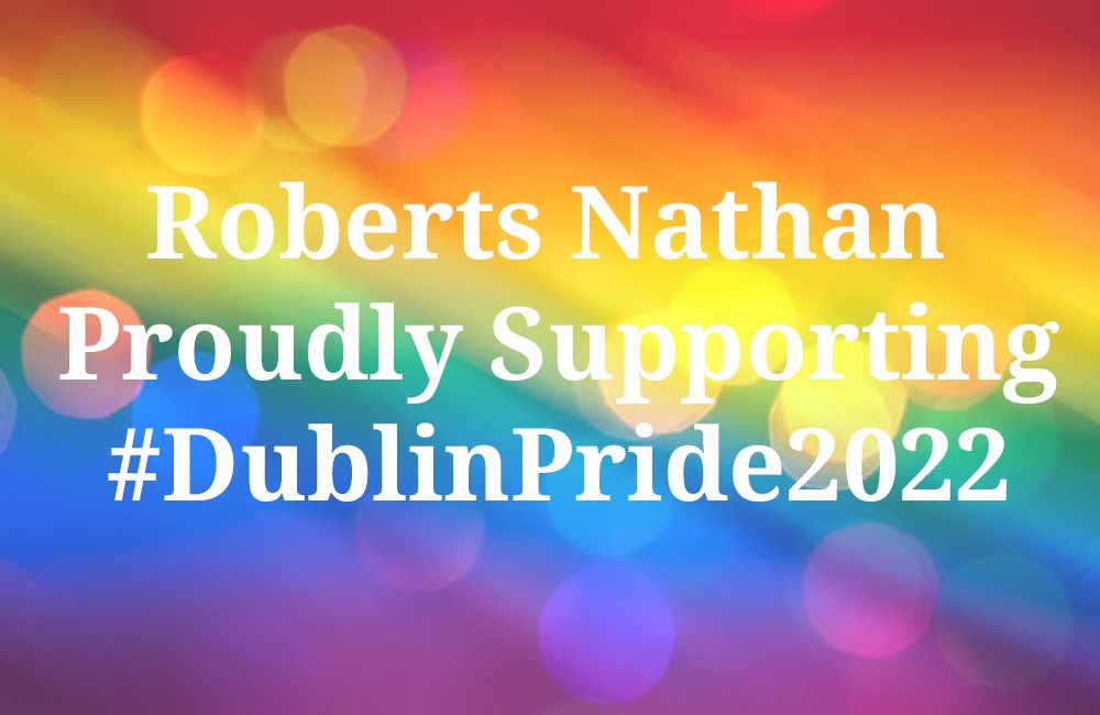 As Dublin Pride parade takes place tomorrow, Roberts Nathan would like to wish the very best to everyone attending and taking part in the parade. Happy Pride!

#PrideMonth #DublinPride #Parade