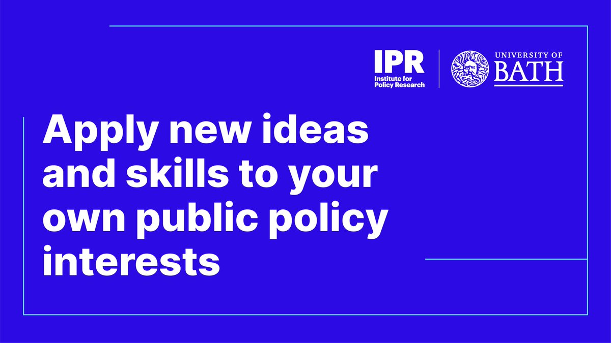 Study for our part-time, distance learning MSc in Public Policy, run in collaboration with <a href="/bathsps/">BathUni SPS</a>, and apply new ideas and skills to your own public policy interests. 

Find out more ➡️ bath.ac.uk/courses/postgr…