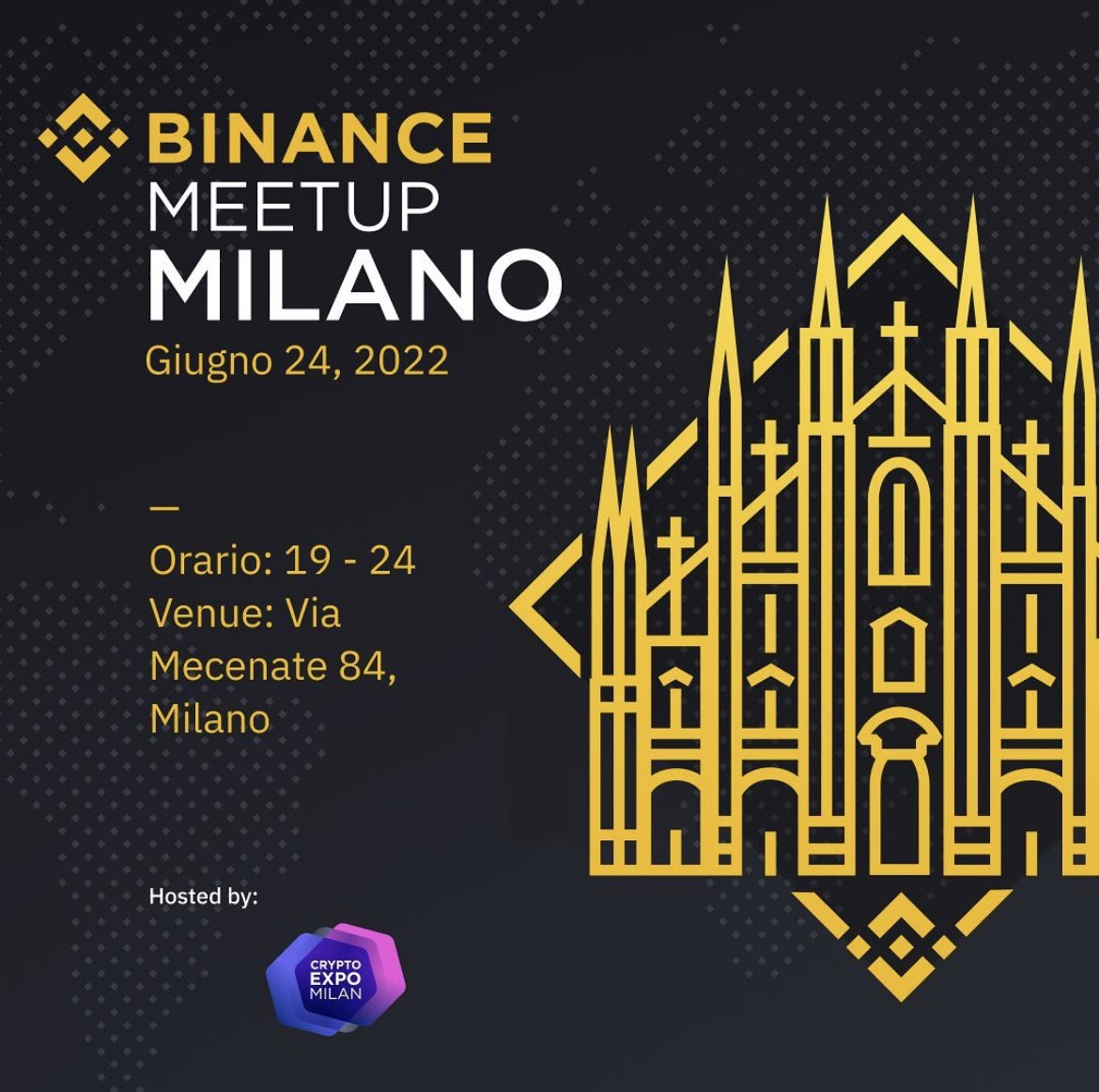 bang_record's tweet photo. Questa sera @BinanceItalian MeetUp @Crypto_Expo_ Music by @MaxSavietto #bangrecord #music #cem22 #cryptoexpomilan2022 https://t.co/Gh2RRUp9EH