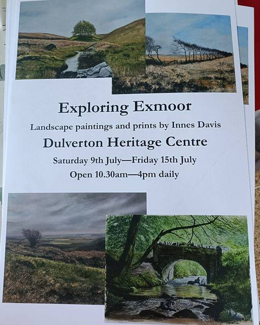 lcf467's tweet photo. My sister is holding her first solo exhibition next month. If you are in the area, then please visit the Heritage Centre to see her beautiful Exmoor landscapes. https://t.co/WCaUqhyrQG