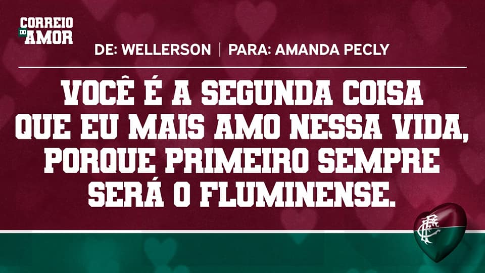 SocioDoFlu's tweet photo. A paixão nunca vai acabar! Quem é @SocioDoFlu apaixonado se declarou pelo telão do Maracanã no Correio do Amor Tricolor! O Fluminense AMA! ❤️💚
#SejaSócio e resgate experiências exclusivas >> https://t.co/G9yOyxvv5n https://t.co/uivTJdjKpJ