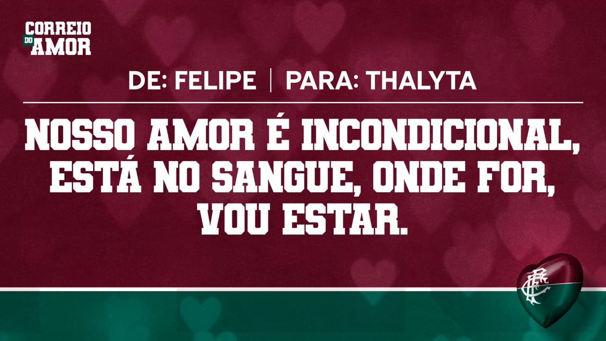 SocioDoFlu's tweet photo. A paixão nunca vai acabar! Quem é @SocioDoFlu apaixonado se declarou pelo telão do Maracanã no Correio do Amor Tricolor! O Fluminense AMA! ❤️💚
#SejaSócio e resgate experiências exclusivas >> https://t.co/G9yOyxvv5n https://t.co/uivTJdjKpJ