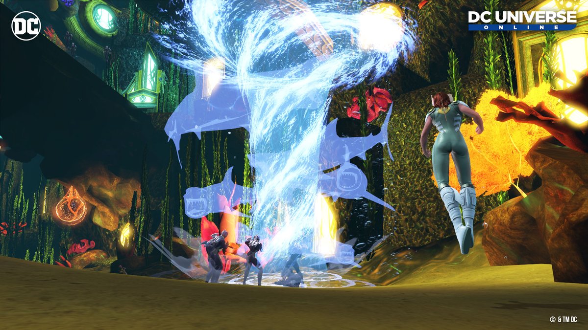 DCUO's tweet photo. Don't forget: the Summer event is going on now and there are flying sharks. https://t.co/mHpskS3ObU https://t.co/YVpQyippx5