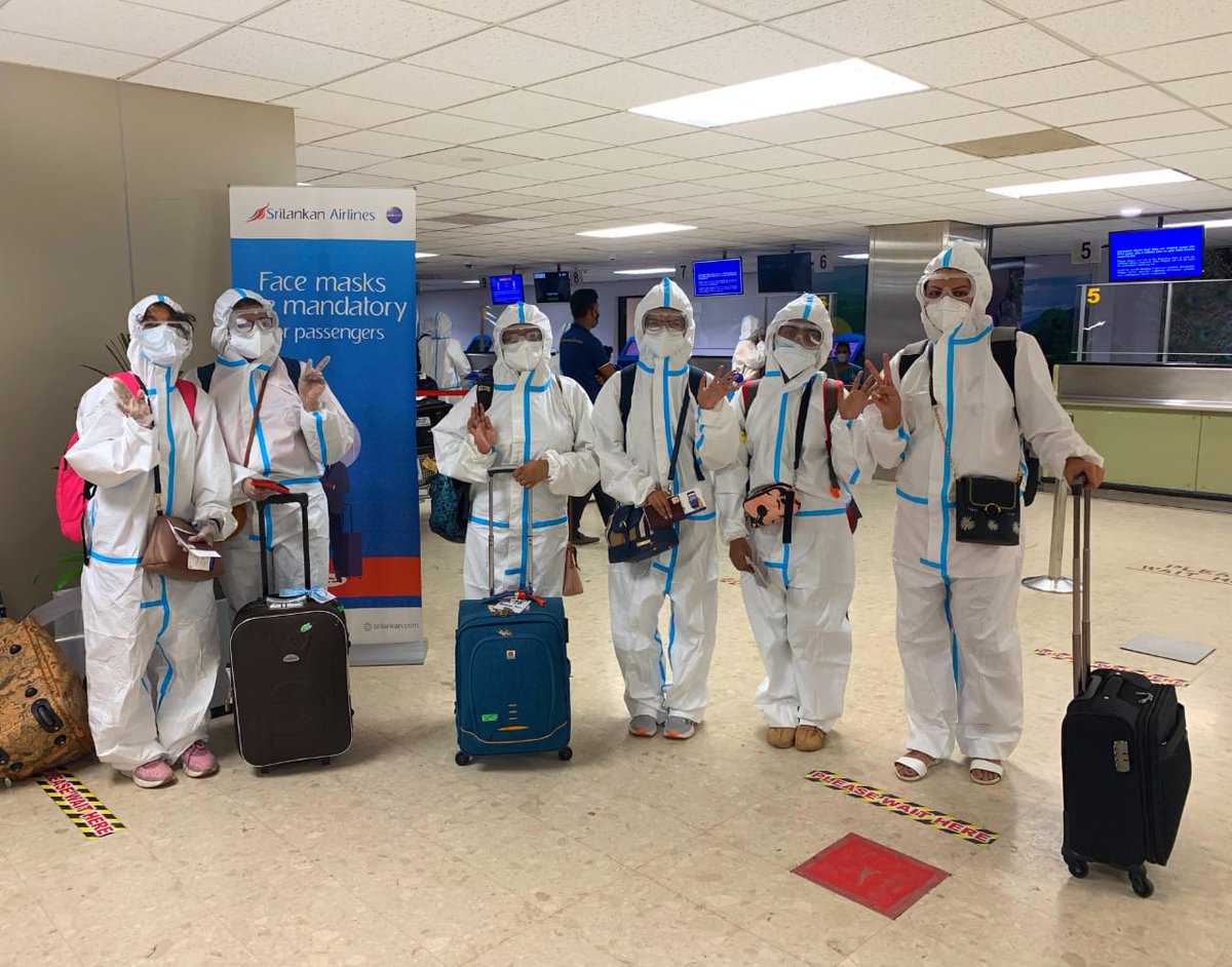 ChinaEmbSL's tweet photo. First special chartered flight operated by @flysrilankan has brought 164 #SriLankan students back to #Tianjin #China on 24 June. Best wishes to them. 🙏🏻

The Embassy will continue to work closely with 🇨🇳🇱🇰authorities to help more #lka students return to their universities asap. https://t.co/GHWDg9Uz9W