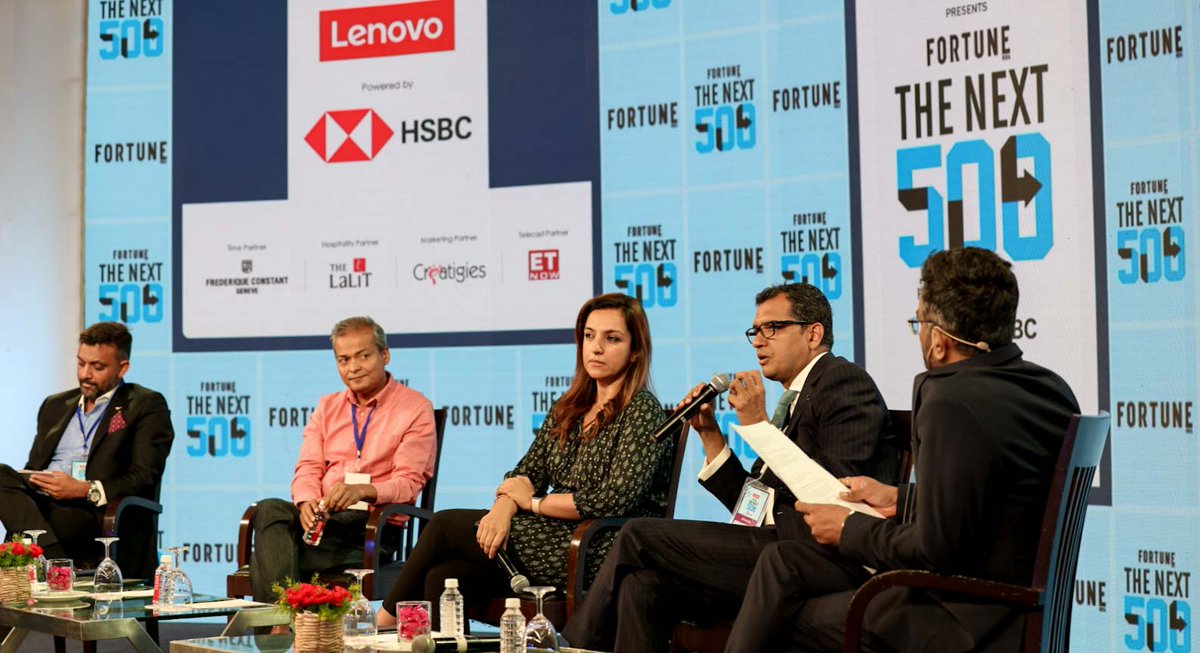 Our panelists sharing their views on 'Level Next–Building Strong Moat Businesses' during Fortune India's The Next 500: Breaking New Frontiers.

#TheNext500