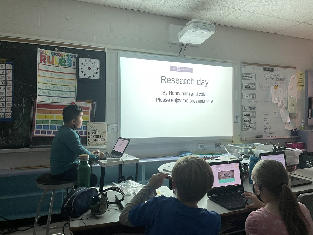 Grade 2/3s are sharing their Research Day learning. #inquirybased