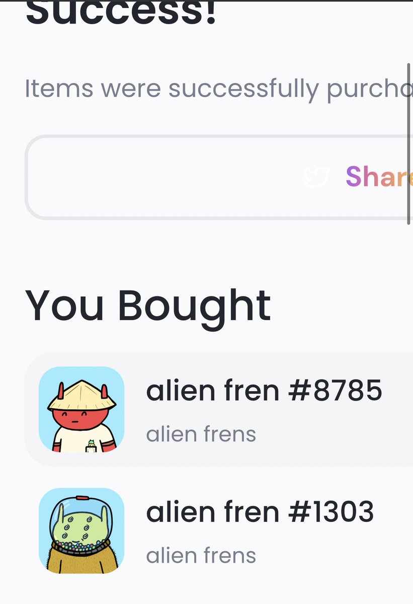 👽 As promised I copped some <a href="/alienfrens/">alien frens</a> 💯

<a href="/SeanOhio_/">sean</a> has always been a friend, but meeting him &amp; <a href="/_masoncrowe/">mason</a>, seeing how they treat holders &amp; how strong the community is regardless of FP… sealed the deal for me 🔑

Got an Olu because apparently that makes me a gangster 🤘🏻👽