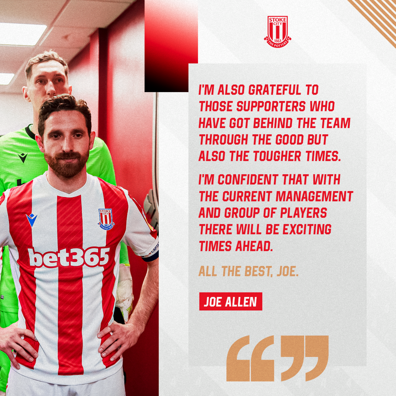 stokecity's tweet photo. Joe’s message as he departs the Club 🤝