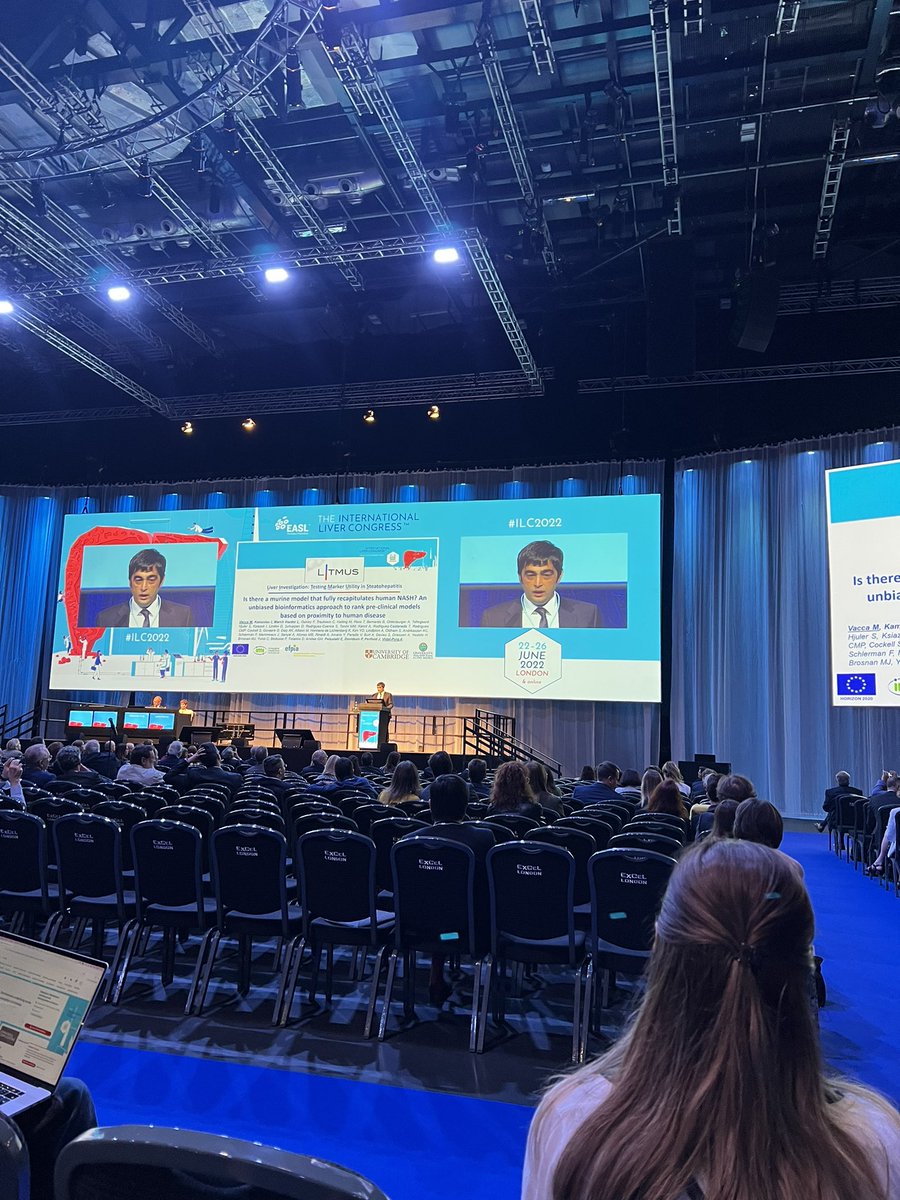 Want to know the optimum preclinical model for #nafld #nash? @LITMUS_IMI has the answer! Dr @MikeVacca1979 giving an outstanding presentation of the nafld-proximity score @EASLnews #ILC2022. @IHIEurope @TVPLab @NIHRNewcBRC @research_NCL