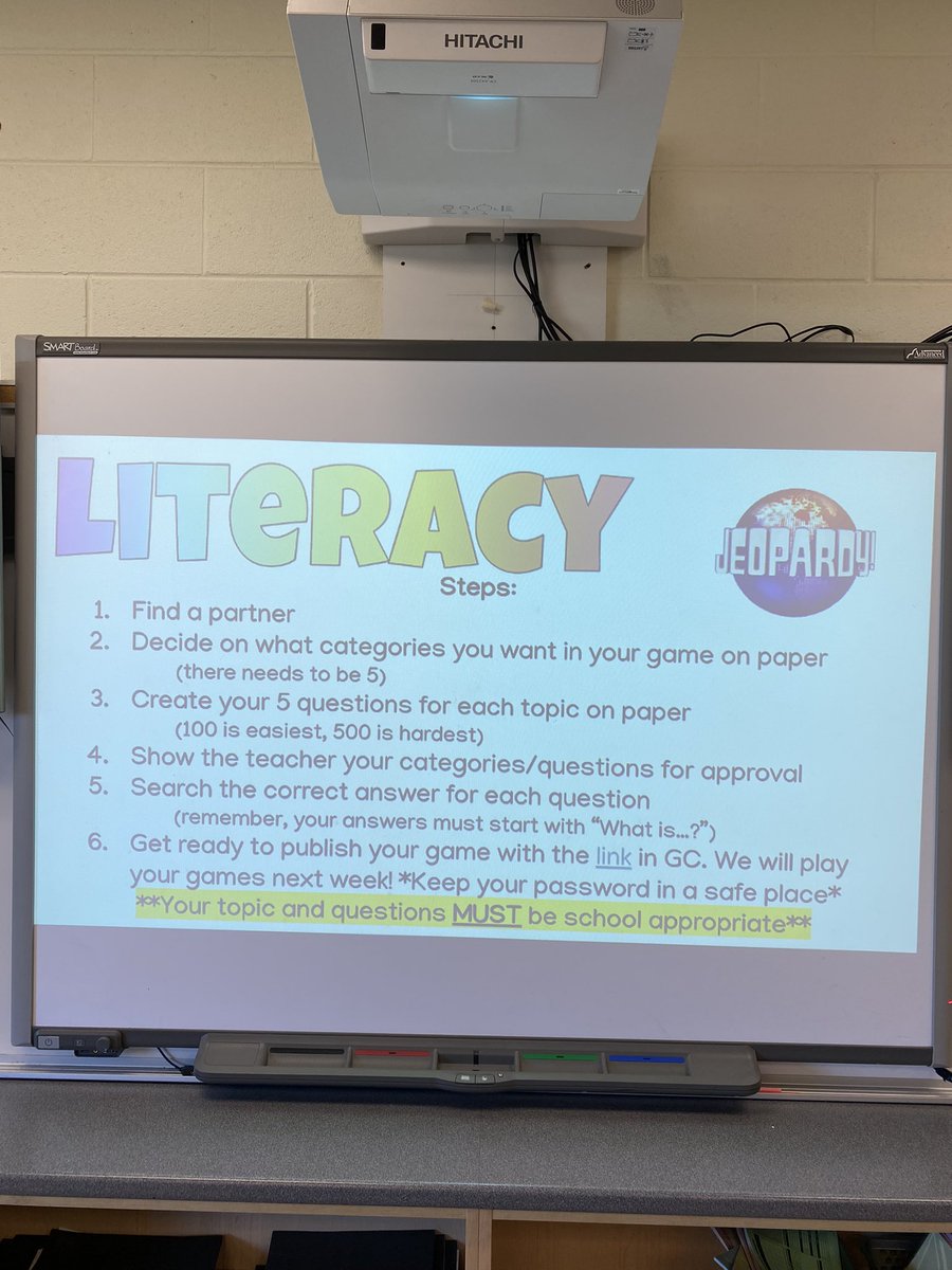MsDejonge's tweet photo. SS are having fun making their own Jeopardy game to play at the end of the year!! I love seeing their research skills growing and their collaboration skills in full force!! @JWBoichPS https://t.co/KYXwZkIv93