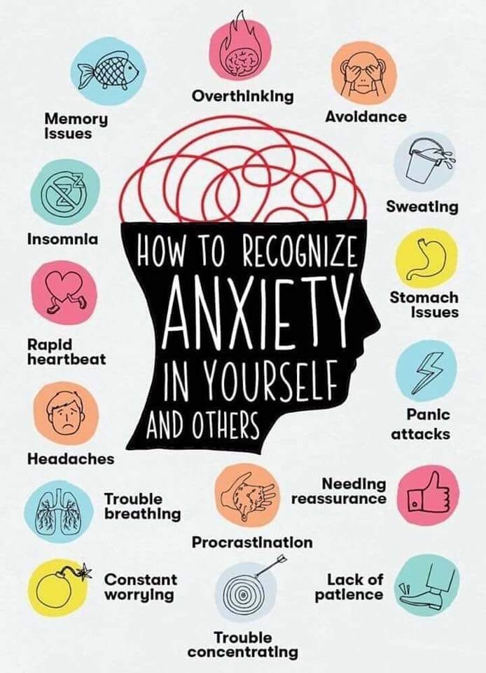 ONTSpecialNeeds's tweet photo. How to recognize anxiety in yourself and others. https://t.co/nXhc9F7VQB