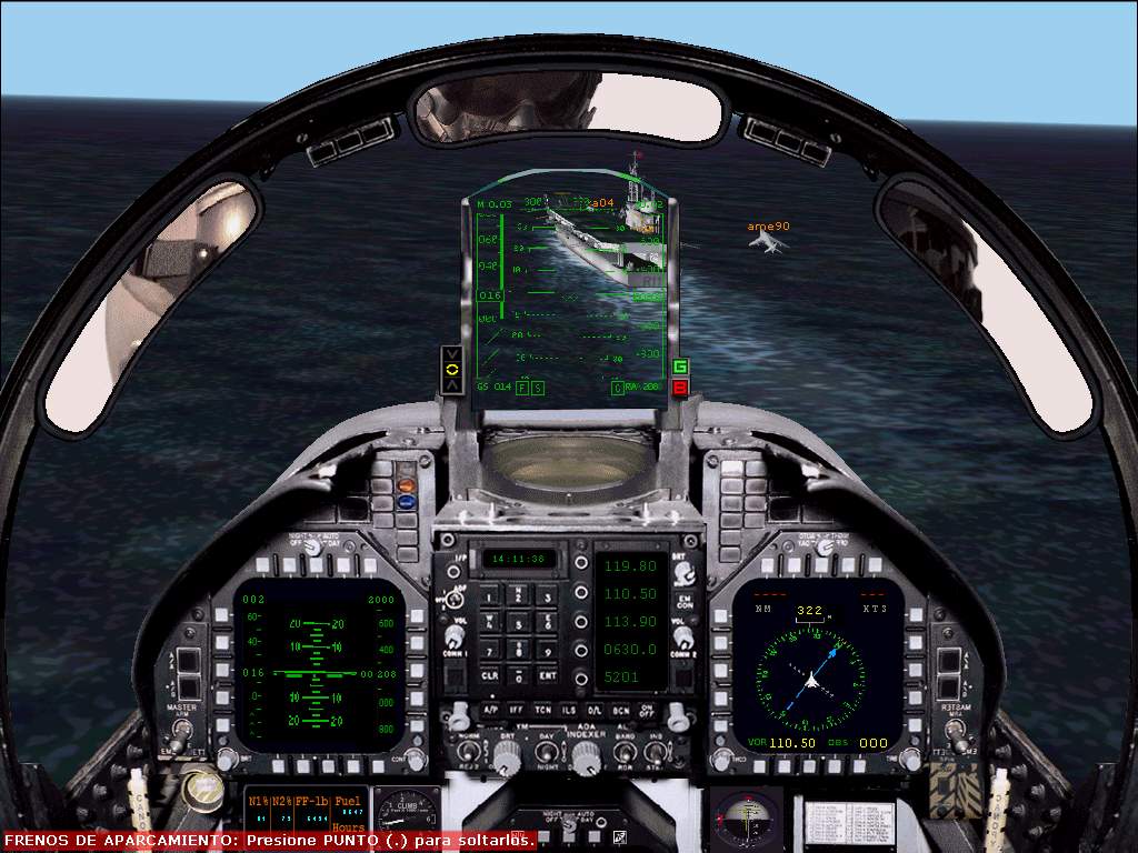 EdAv_Falcon's tweet photo. Asimismo, casi desde siempre, hemos tenido activa la 9ª Escuadrilla de la Armada, con épocas con más y con menos actividad. Estas capturas son en @IVAOES @ivaoaero de principios del año 2004 en #FS2002 con los #AV8 B #Harrier II+ https://t.co/IVed3apiRA