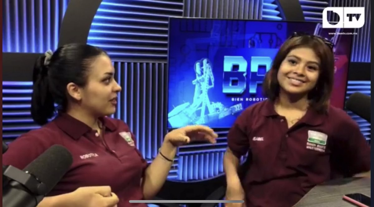 ⚙️ Felicitamos a las alumnas de CECyTEC  "La Concha" por su participación en el Programa BRT a través de <a href="/BientvMx/">bientv.com.mx</a> donde pudieron platicar acerca de las “Habilidades que desarrollan al pertenecer a un Club de Robótica”   Escúchalas en: fb.watch/dRuZ_XKjmi/

#OrgulloCECyTEC