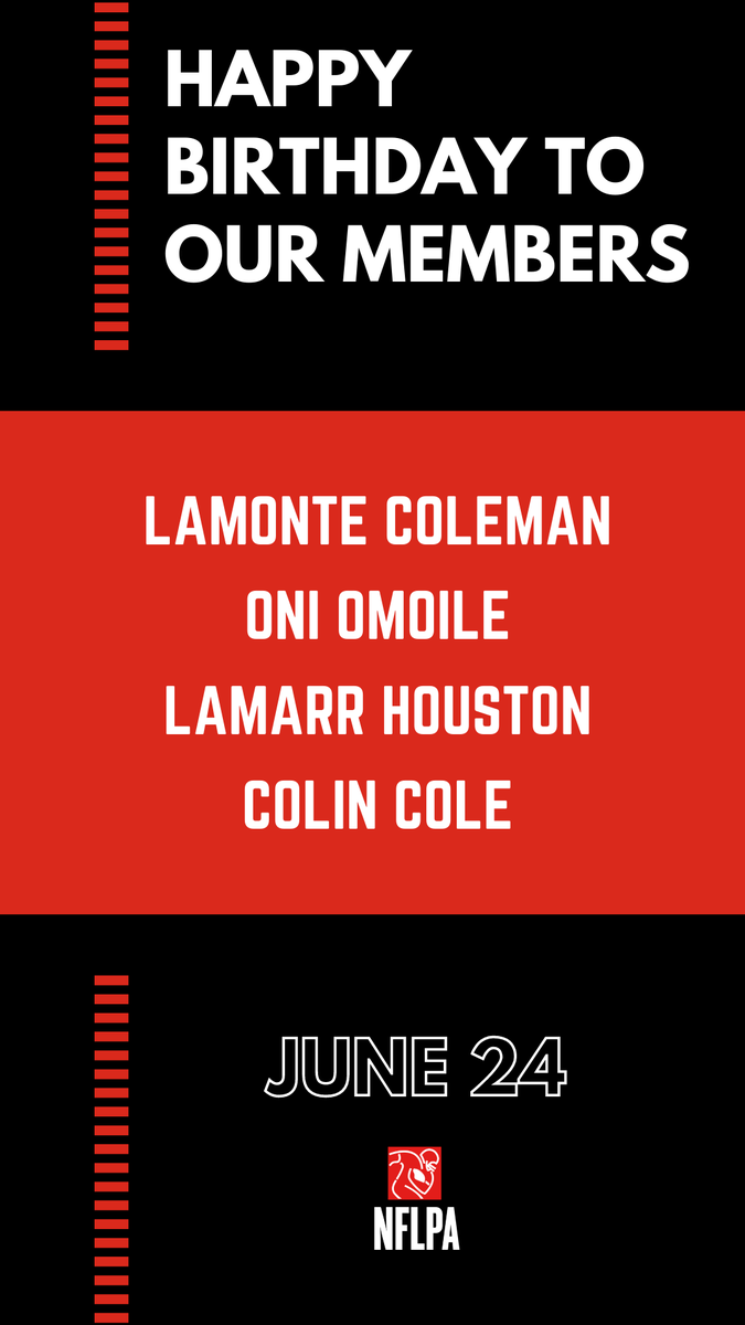 NFLPAFmrPlayers's tweet photo. Happy Birthday to our members @LaMonteColeman1 @Oni_Omoile @Hupernikao9s @ColinCole91 - Have a fantastic birthday! Don't see your handle? Update your profile on https://t.co/nvjLkOSFgY https://t.co/xCbesJLJTn