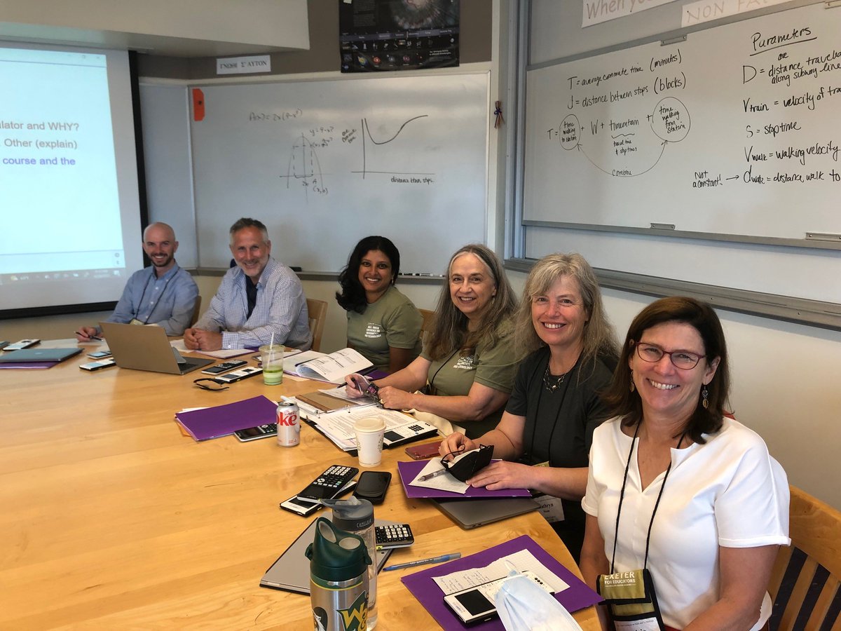 Finishing a great week <a href="/PhillipsExeter/">Phillips Exeter</a>  #maths conference on #math #modeling with social implications: climate, opioids, hot car temps, plastic straws, great applied problem ... More info at bit.ly/exeter2022tr  <a href="/T3Learns/">T3Learns</a> #TI84
