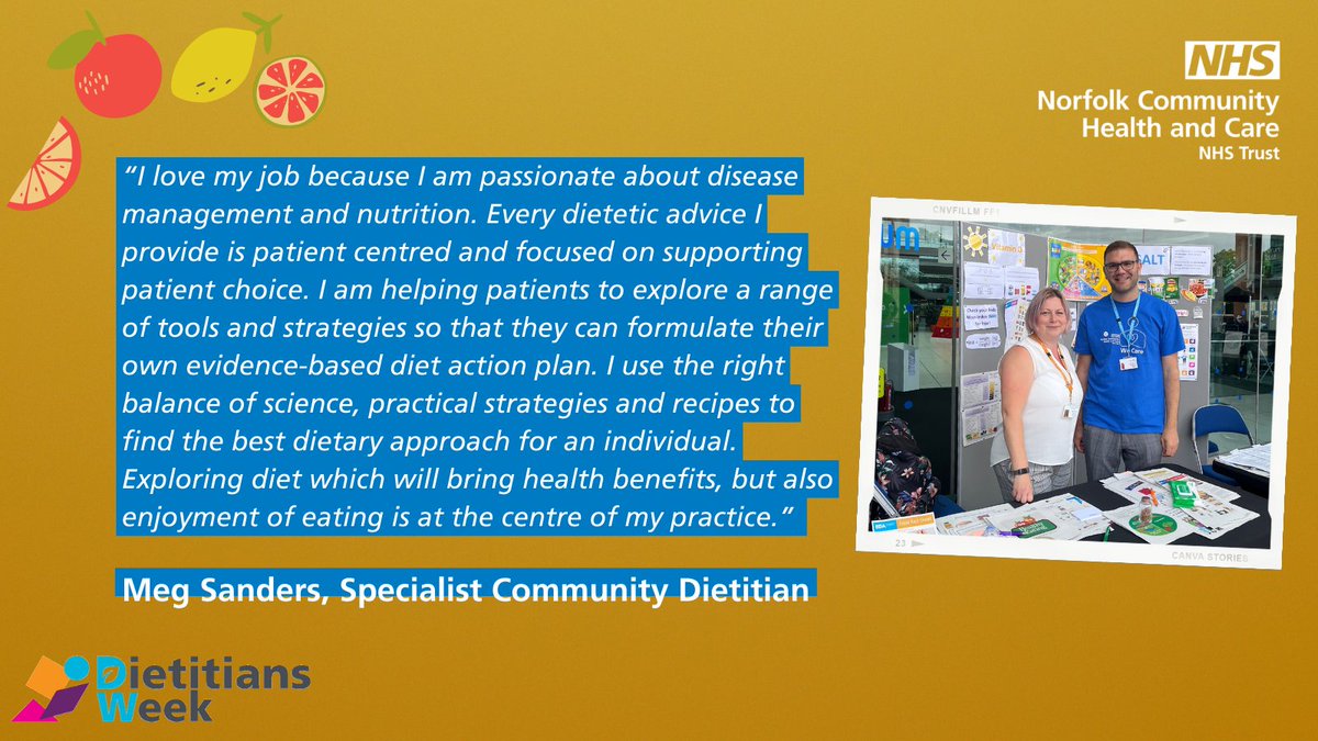 As we near the end of Dietitians Week 2022, Meg Sanders reflects on what she loves about her role as a Specialist Community Dietitian #DW2022 #WhatDietitiansDo #weareNCHC