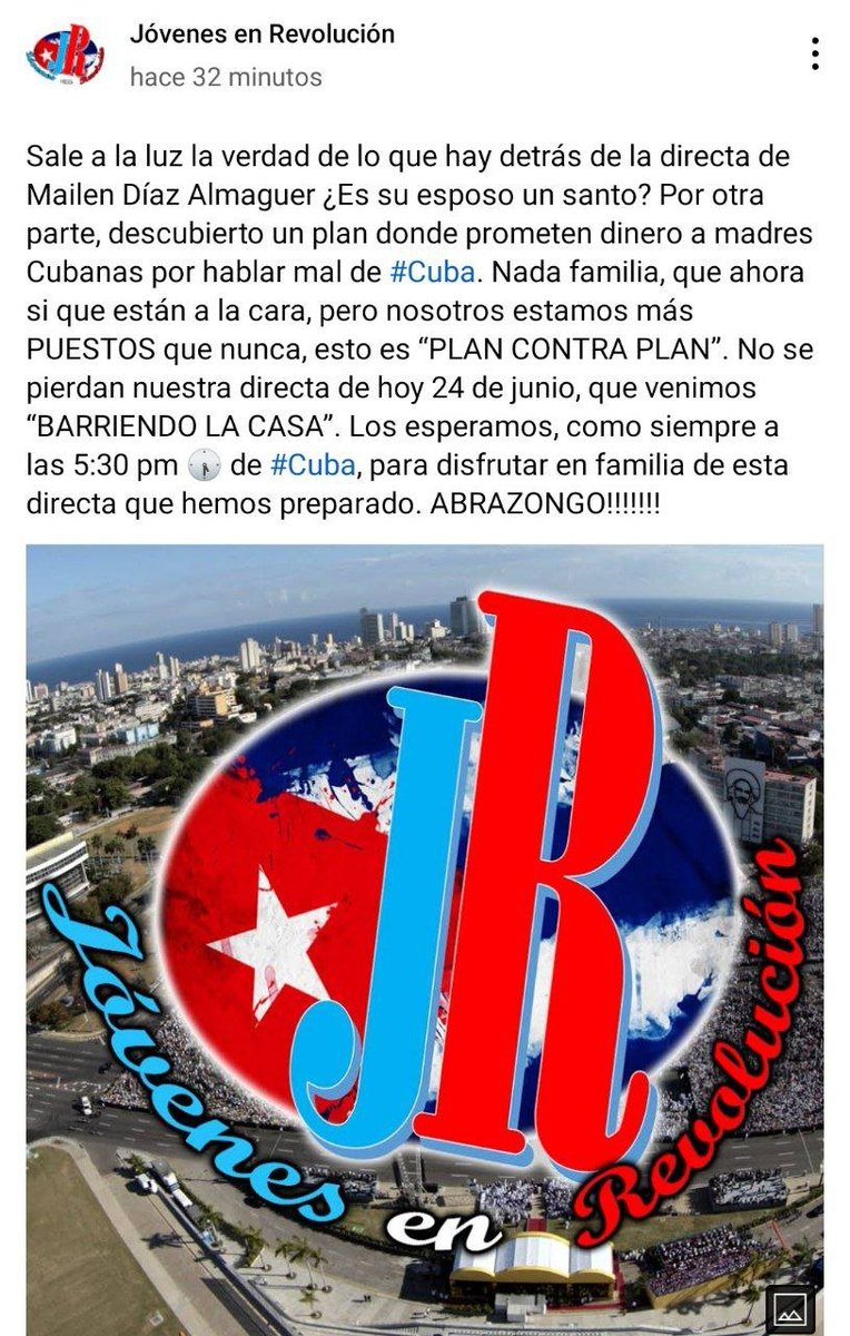 william_cubano's tweet photo. No se lo pierdan‼️‼️‼️
 Hoy se le va a quitar la careta a unos cuantos gUSAnos 

#CubaViveyVence #PlanContraPlan #VamosConTodo https://t.co/Qz6TrzZh4a