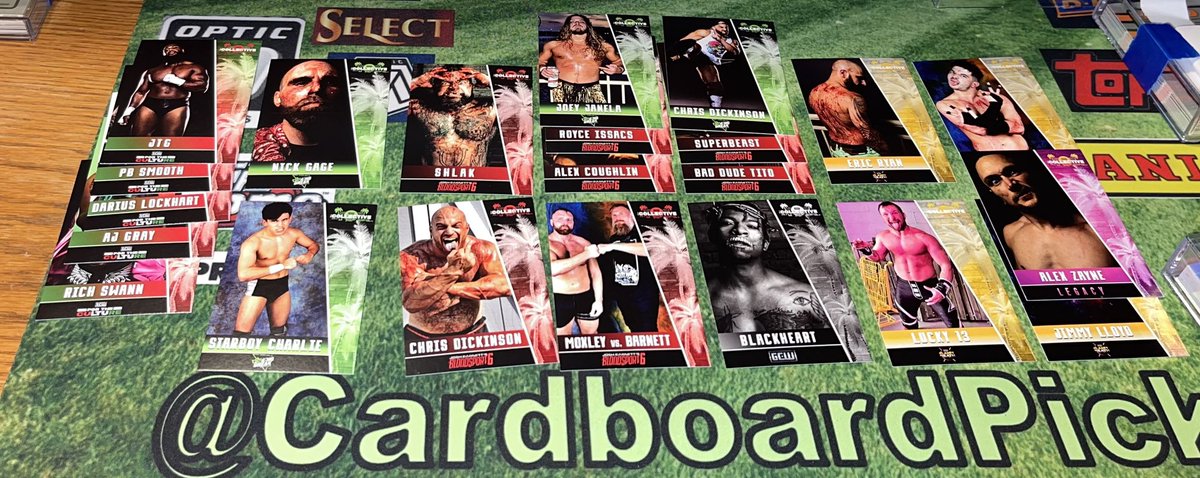 CardboardPicker's tweet photo. 🔥🔥WEEKEND SINGLES 🔥🔥
🔥🔥🔥🔥SALE🔥🔥🔥🔥🔥🔥

Any RTs are always 🙏!

**Haven’t comped a thing, let’s be fair and move these cards.

Have a great weekend!
#gcw #njpw #wwe #icw #AEWForbiddenDoor @CardPurchaser @Chris_Moertl73 @jaredgandia https://t.co/GDmFmAo8J6