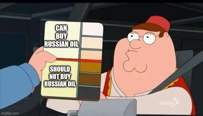 MaitreyaBhakal's tweet photo. Russian fossil fuel purchases, in first 100 days of Russia-Ukraine war:

Germany: €12.1bn
Italy: €7.8bn
Netherlands: €7.8bn
Poland: €4.4bn
France: €4.3bn
UK: €5.9bn

India: €3.4bn

Conclusion: India is financing the war. https://t.co/lZAfFI222d