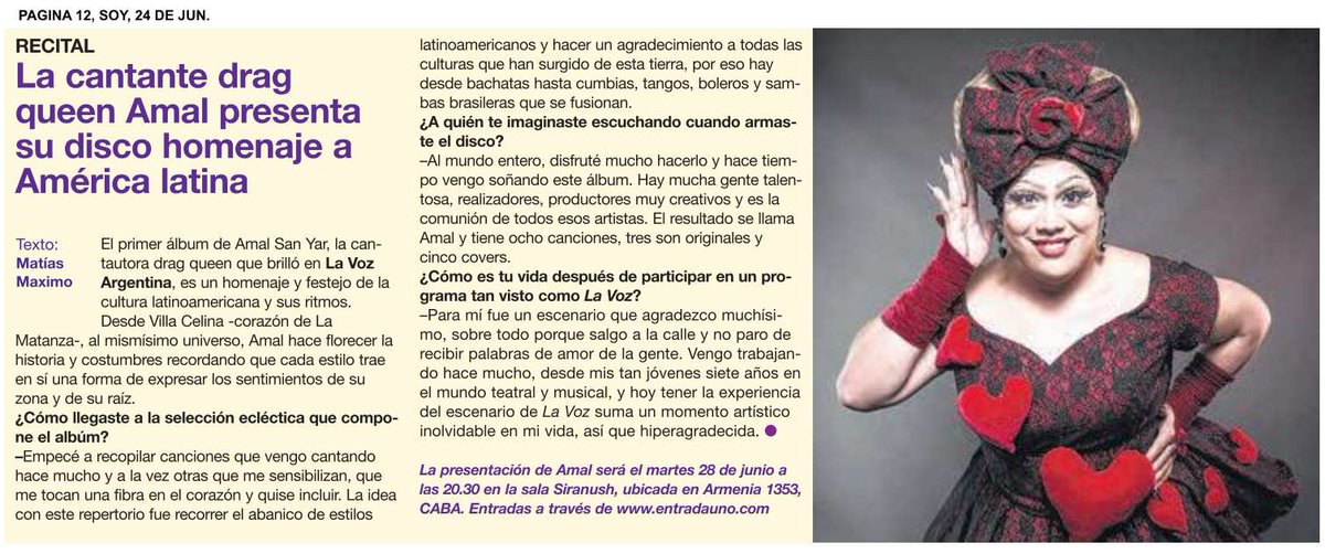 🗨️ "Desde #VillaCelina -corazón de #LaMatanza-, al mismísimo universo, Amal hace florecer la historia y costumbres recordando que cada estilo trae en sí una forma de expresar los sentimientos de su zona y de su raíz", ✍️🏾<a href="/soymatiasmaximo/">Matías Máximo</a> <a href="/amalmusicaok/">Amalmusica</a> 🌈

pagina12.com.ar/431651-la-cant…