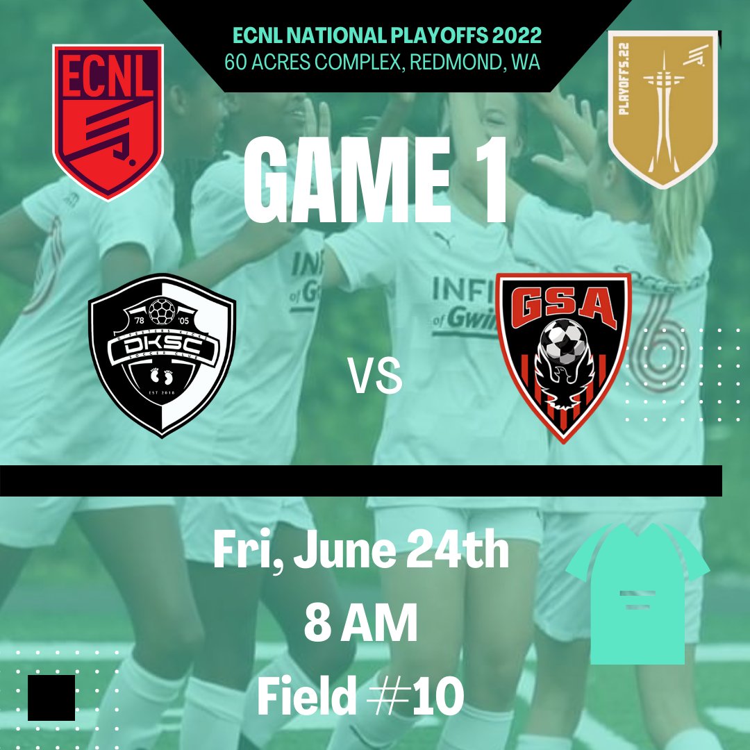 GSA 09 Girls ECNL on Twitter "Time for our ecnlplayoffs2022 debut