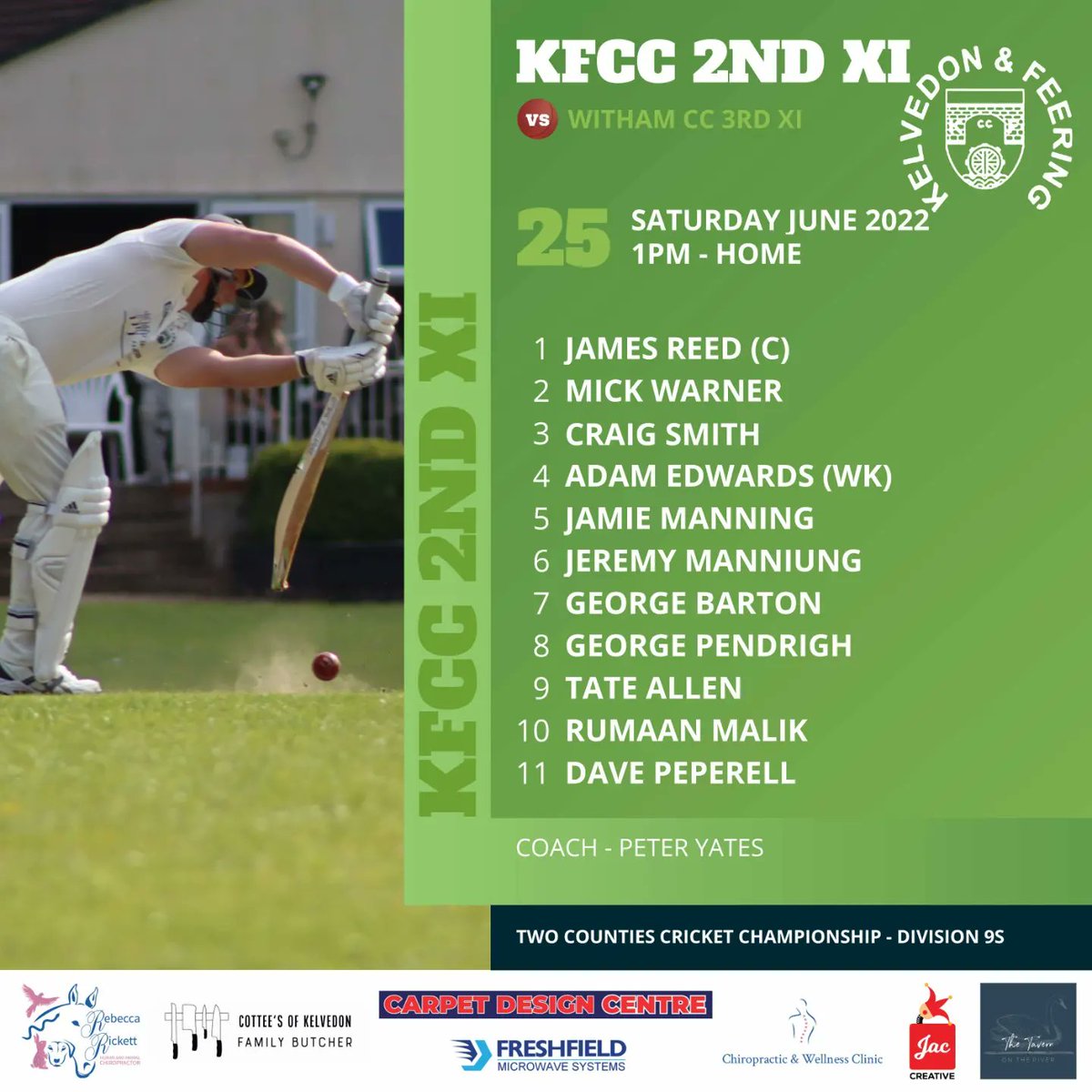 Team sheets for Saturday!
Both teams at home, how about it?