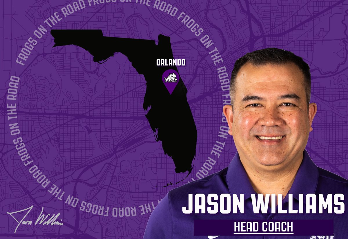 TCUvolleyball's tweet photo. Keep an eye out for Head coach @coachjaydubb in Orlando #FutureFrogs!
#GoFrogs https://t.co/oTGPkGNwHD