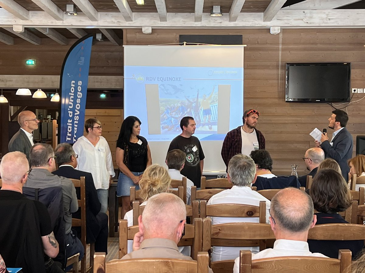 Événement de lancement d’un dispositif expérimental Trait d’Union Transvosges 5 agences @poleemploi_GE unies. Notre objectif : accompagner 100 personnes éloignées du marché du travail en avec des entreprises engagées pour leurs territoires !