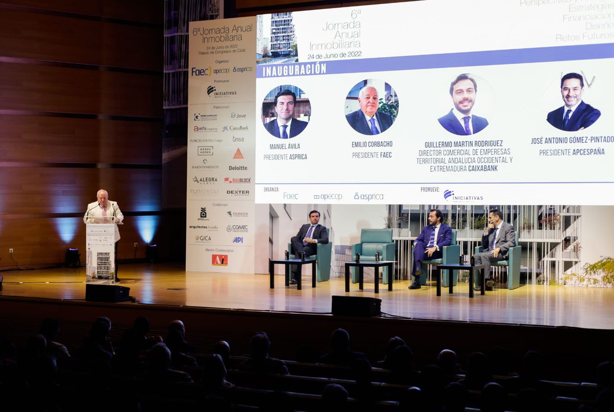 faeccadiz's tweet photo. Desde FAEC queremos agradeceros a todos los asistentes la gran acogida de esta 6a edición de la Jornada Anual Inmobiliaria que ha tenido lugar en Cádiz. Un evento esencial para el sector, en el que hemos contado con importantes empresas. Os esperamos a todos en la próxima edición https://t.co/X2na9JhFRz