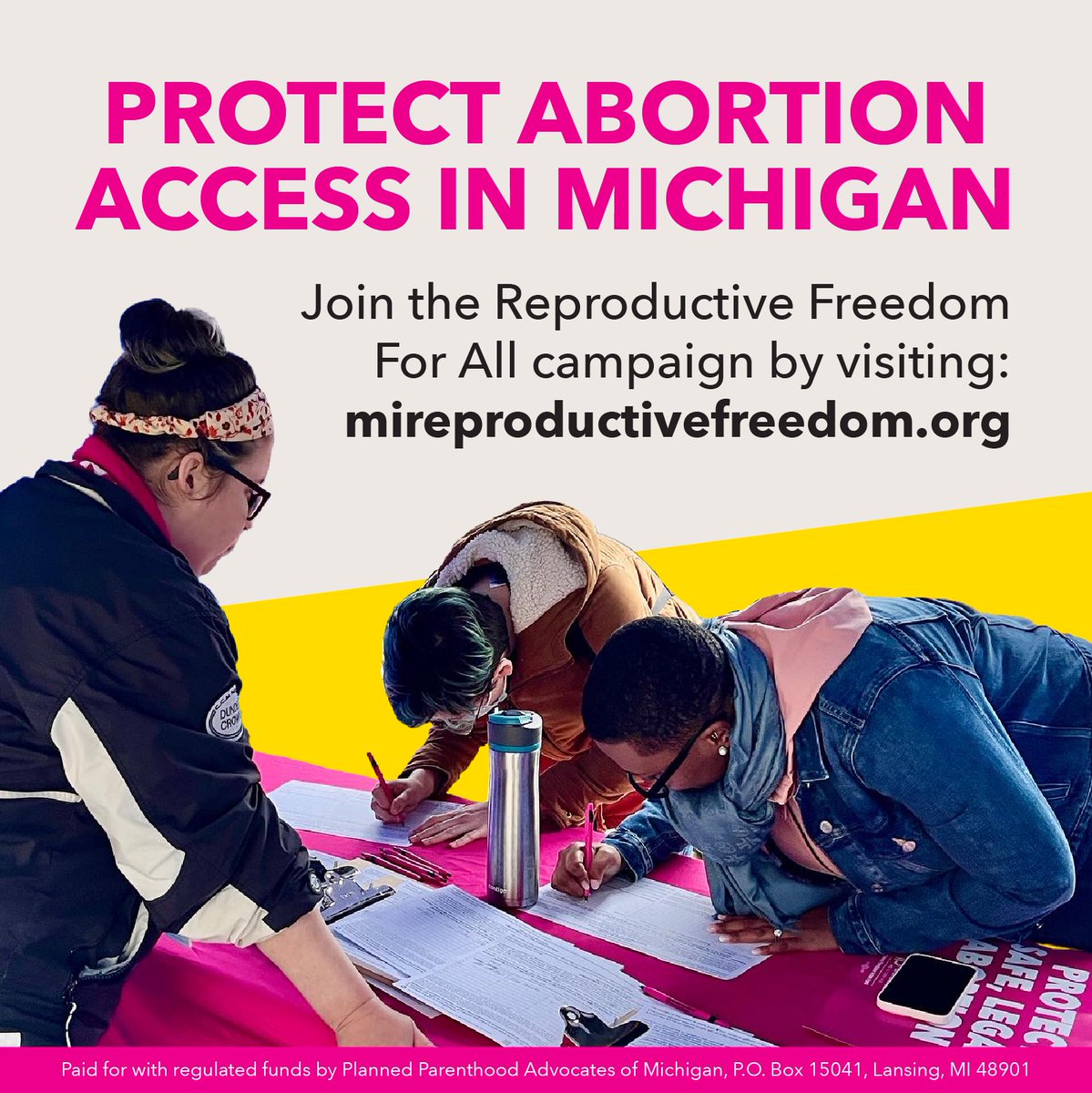 Through the <a href="/mireprofreedom/">Reproductive Freedom for All</a> ballot initiative, we can amend Michigan’s state constitution and PERMANENTLY protect abortion access in Michigan. Join the fight at mireproductivefreedom.org #ActwithRFFA