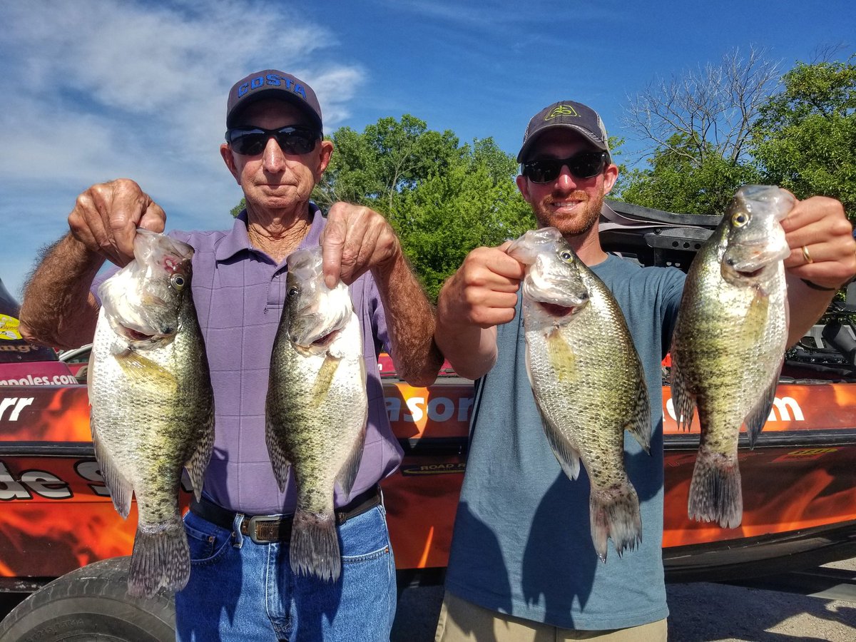 schoenherr_kyle's tweet photo. 1st day in awhile I was wishing for a little wind...😂
#bnmpoles #roadrunnerlures #midsouthtackle #truturnhooks #harvestclean #muddywaterbaits #gammaline #madfishing #crappiefishing #crappie #fishing #summer https://t.co/eqa121elDY