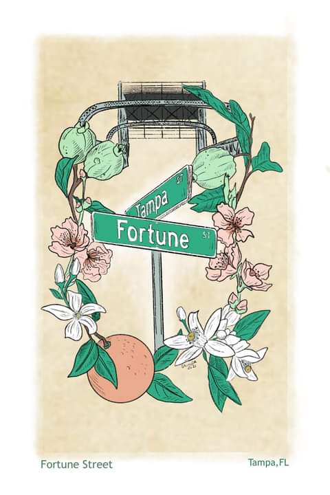 StoriesJean's tweet photo. @FortuneTaylor @CityofTampa @tampariverwalk Our postcard art in honor of this Tampa pioneer designed exclusively for us by Sawyer. #shebridgedthegap https://t.co/Lmr5FPSye7