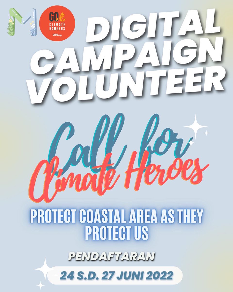 moksamerta's tweet photo. CALL FOR CLIMATE HEROES: PROTECT COASTAL AREA AS THEY PROTECT US

Hi, Climate Heroes!

Indonesia sebagai negara kepulauan terbesar di dunia harus lebih memerhatikan dampak krisis iklim di kawasan pesisir. https://t.co/bi0Hlj3lkr